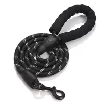 Topmast Looplijn Nylon - Lengte 120 cm - 12mm met Stevige Softgreep - Zwart gemeleerd