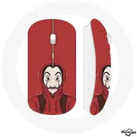 MANIACASE Draadloze Muis - - La Casa De Papel - Rood - Inclusief WiFi USB-stick - Compatibel met Mac en PC