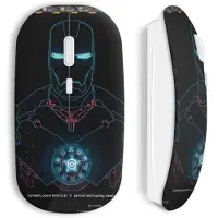 MANIACASE Draadloze muis - - Iron Man - Rood en goud - Compatibel met Mac en PC - USB wifi