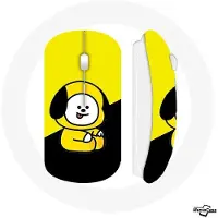 MANIACASE Draadloze Muis - - BTS Bangtan BT21 Chimmy - Geel - Zwart - Compatibel met Mac en PC