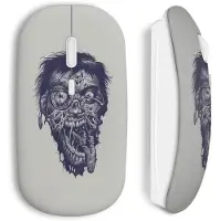 MANIACASE Draadloze Muis - - Zombie - Inclusief USB Wifi - Compatibel met Mac en PC - Wit