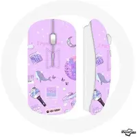 MANIACASE Draadloze Muis - BTS - Life Goes On - Roze - USB Wifi-stick - Compatibel met Mac en PC