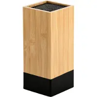 Kesper Keuken messenblok - Bamboe - 10 x 10 x 23 cm - lichtbruin/zwart - universele houder