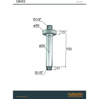 Hotbath cobber plafondbuis rond