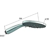 Hotbath Mate M376 handdouche 13cm rond met 3 standen geborsteld messing PVD