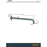 Hotbath Cobber CB450 wandarm 40cm tuscan bronze