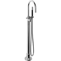 Hotbath Cobber X CX187EXT afbouwdeel vrijstaande badkraan met staafhanddouche en draaibare uitloop chroom