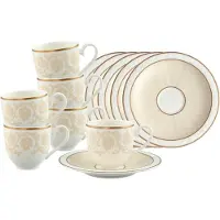 Villeroy & Boch Espressotassen mit Untertassen Ivoire 70 ml Set van 6