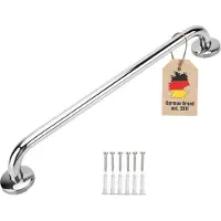 Intirilife handdoekhouder hoogglans gepolijst roestvrij staal lengte 100 cm 19 mm stangdiameter handdoekstang