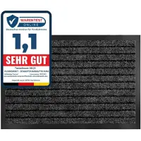 Karat Dura Deurmat - Robuust & Duurzaam - In vele Maten en Kleuren - Antislip Schoonloopmat - Voor Binnen en Buiten - Antraciet - 150 x 180 cm
