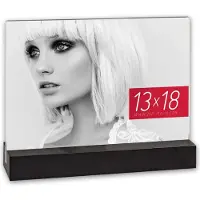 Zep - Acryl Fotolijst Dresda voor foto 15x20 met houten standaard zwart - AQ768B