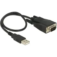 DeLOCK USB-A (m) naar 9-pins SUB-D met schroeven/moeren (m) seriële RS232 adapter / FTDI chip / ESD protectie - 0,45 meter