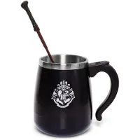 Harry Potter zelfroerende mok 450 ml zwart/zilver 2-delig