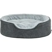 Trixie vital hondenmand lino soft ovaal grijs/lichtgrijs 83x67 cm