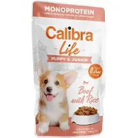 Calibra Lifepouch Puppy&junior Beef 10x150g Natvoer Voor Honden