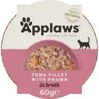 Applaws Tonijnsteak En Garnalen 10x60g Kattenvoer