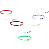 Trixie lichtgevende halsband usb flash light oplaadbaar tpu multi 40x0,8 cm