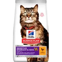 Hill's Pet Nutrition Adult Sensitive Stomach & Skin met kip kattenvoer 2 x 7 kg