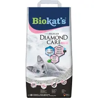 Biokats 8 ltr 's kattenbakvulling diamond care fresh kattenbakvulling