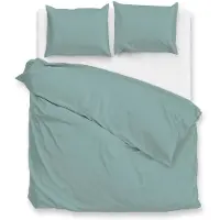Zohome Zo Home Dekbedovertrek Katoen Satijn Satinado Uni - drizzle green 200x200/220cm