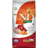 N&D Pumpkin Dog gesteriliseerd kattenvoer kwartel en pompoen 5 kg|Sterilized Cat Food Quail and Pumpkin 5 kg|nourriture stérilisée pour chats cailles et citrouille 5 kg
