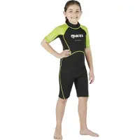 Mares Aquazone Wetsuit - AQZ Junior - Manta - Zwart/Groen - - 8-9 jaar (128-134) - Wetsuits