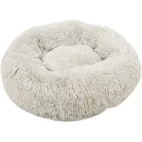 Beeztees Yali - Hondenmand - Pluche - Fluffy - Lichtgrijs - Diam. 50 cm