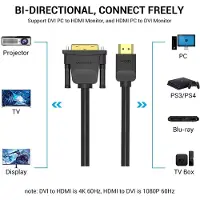 Vention Hdmi Naar Dvi 24+1 5M Kabel Voor Monitor 4K 60Hz Hoge Kwaliteit