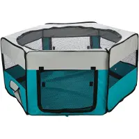 Trixie ren turquoise/grijs - 130x130x55 cm