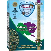 Renske vers bereid kalkoen met eend natvoer hond (tetra) 24 x 375 g