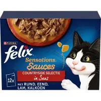 Felix Kattenvoer Nat Sensations In Saus Countryside Selectie 12 X 85 Gr