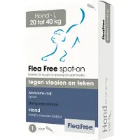 Flea Free Spot-On Anti Vlooien en Teken Druppels Hond 20-40 kg