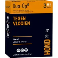 Duo-Op Anti Vlooiendruppels Hond vanaf 25 kg 3 pipetten