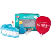 ZippyPaws Pup Birthday Box Blue