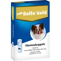 Bolfo Gold Anti Vlooiendruppels Hond Tot 4 kg 4 pipetten