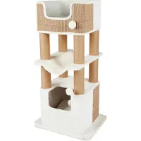 Trixie krabpaal lucano xxl wit/taupe - 58x48x110 cm - Speelgoed kat