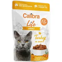 Calibra Life Pouch Volwassen Kalkoen In Saus 28x85g Natvoer Voor Katten