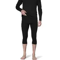 Devold of Norway - Thermokleding - Duo Active Merino 205 3/4 Longs M Black voor Unisex van Wol - Maat L - Zwart