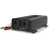 Nedis Auto Omvormer 1000W – 24V / 230V – 2x Stopcontact + USB-A & USB-C – Zuivere Sinusgolf – Schroefaansluiting – Spanningsomvormer