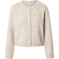 ONLY Gebreid vest 'ONLMiggie' cappuccino / parelwit