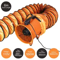 Monster Maxblast professionele ventilator - grijs - ø300 mm - 6 m slang