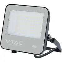 V-TAC 50W LED schijnwerper met CREE-chip, zwart behuizing, grijs glas, 4000K, 135lm/W