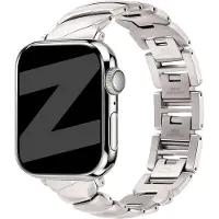 Bandz Premium Metaal Band ‘Twisted’ Sterrenlicht – luxe tijdloos RVS bandje – geschikt voor Apple Watch 1/2/3/4/5/6/7/8/9/10/11/SE (38/40/41/42mm)