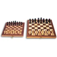Cayro Opvouwbaar Schaakbord Van Hout Met Inlegwerk 30x30 Cm