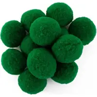 Partyxplosion Pom Pom 4 cm groen 12 stuks