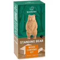 BeaverCraft Standing Bear Wood Carving kit DIY12, houtsnijset