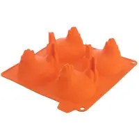 Orion Sillinie - Siliconen Bakvorm - 3D Kippen - Oranje