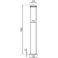 Vente-unique Pijler voor poort in aluminium – D15 cm x H190 cm – Antraciet – NERETO