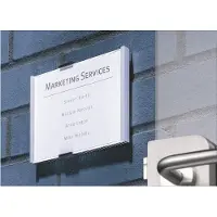 Durable Deur-/infobord | B149xH105,5mm | controlevenster acryl | achterdeel aluminium | 1 stuk - 480123 480123