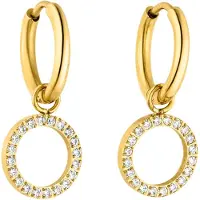 Purelei Oorbellen 'Closed Glow' goud / transparant